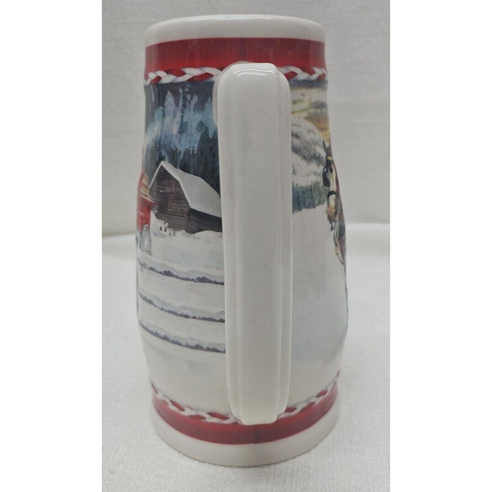 Budweiser Holiday Stein Collection 2010 "Dashing Through The Snow" Beer Mug - Picture 4 of 14